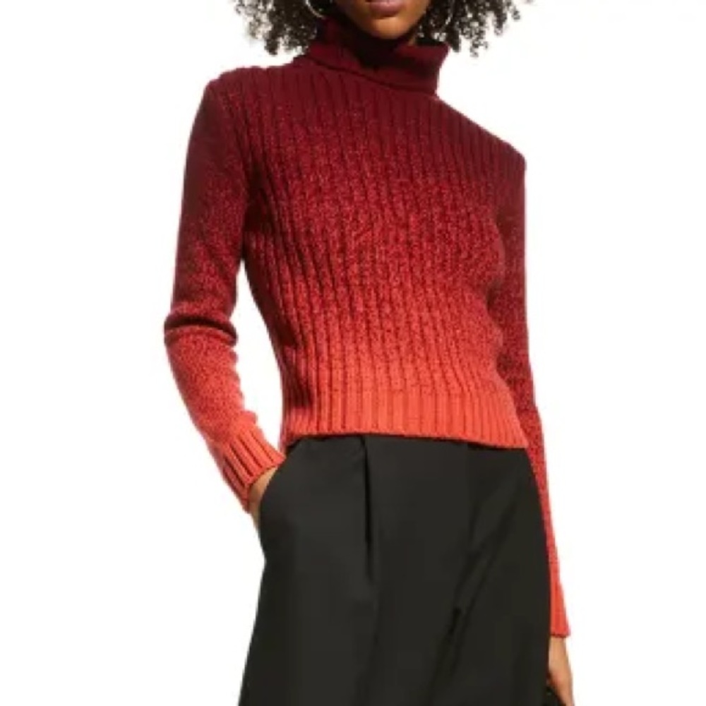 Loro Piana BABILATNK OMBRE CASHMERE SWEATER IN F2L0 FANTASY RED